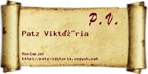 Patz Viktória névjegykártya
